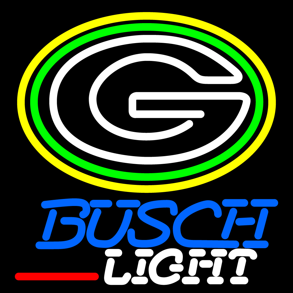 NFL Busch Light Green Bay Packers Neon Sign Neon