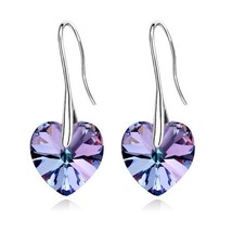 Warovski heart dangle drop earrings fashion brincos earring female high quality jewelry thumb200