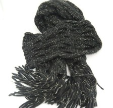 Renee&#39;s NYC Accessories Womens Winter Scarf Black with Gold Metallic Thr... - $13.36
