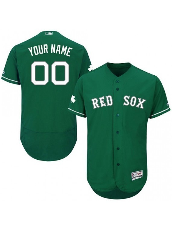 Men's Boston Red Sox Custom NAME & NUMBER Cheap Green Jersey FB