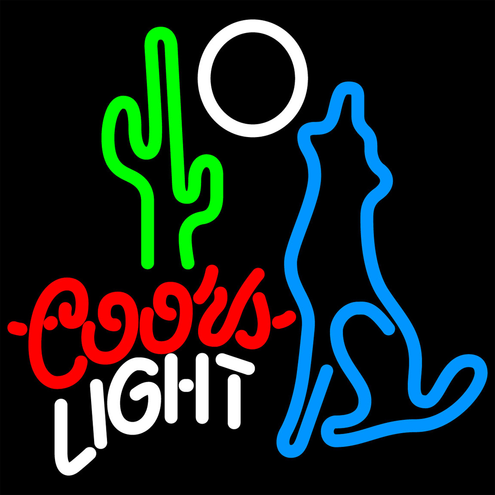 Coors Light Coyote Moon Neon Sign - Neon