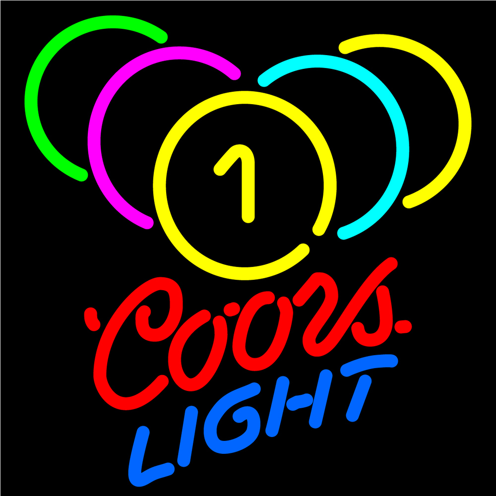 Coors Light Neon Billiard Rack Pool Neon Sign Neon