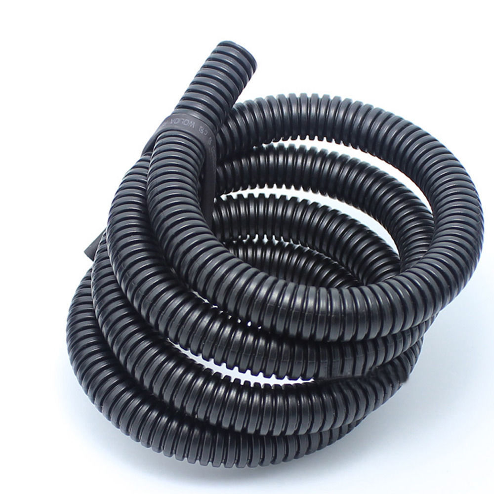 200/' FT 1//4/" Black Split Loom Wire Hose Flexible Tubing Wire Cover Audio Stereo