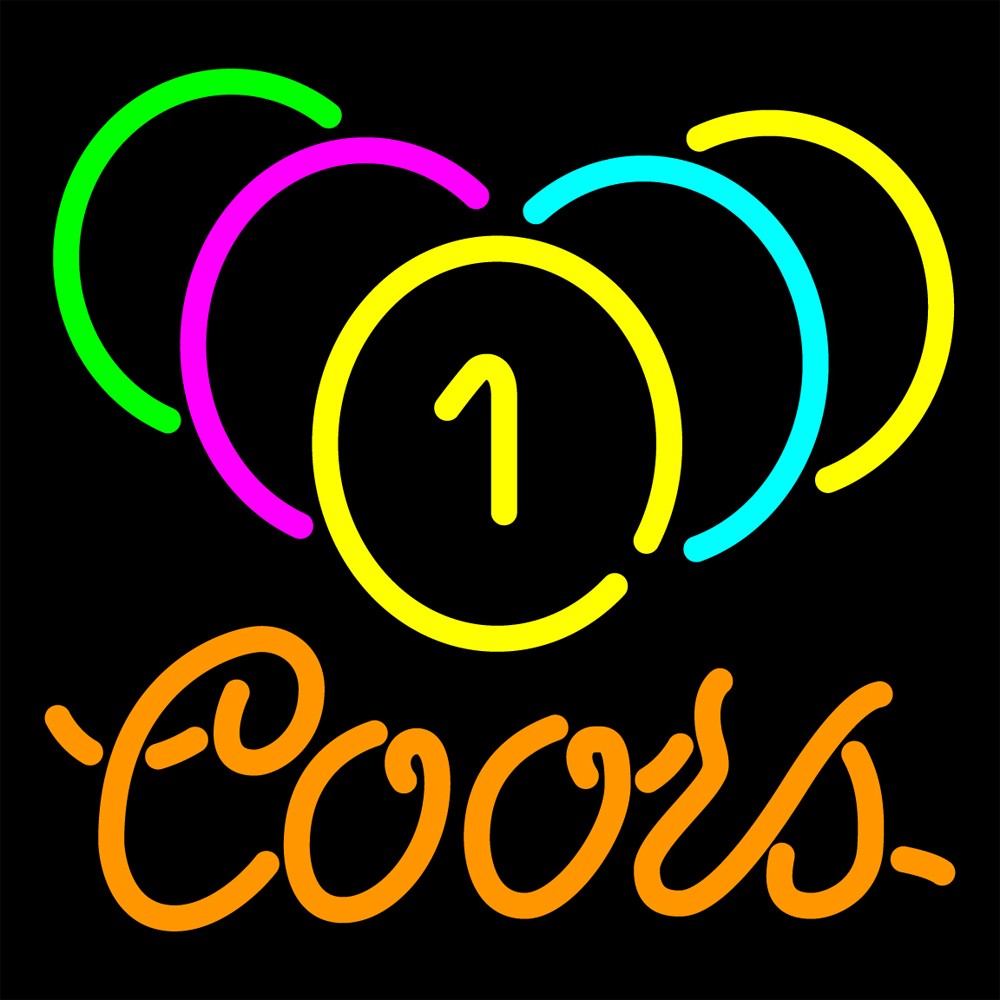 Coors Neon Billiard Rack Pool Neon Sign Other Collectible Lighting