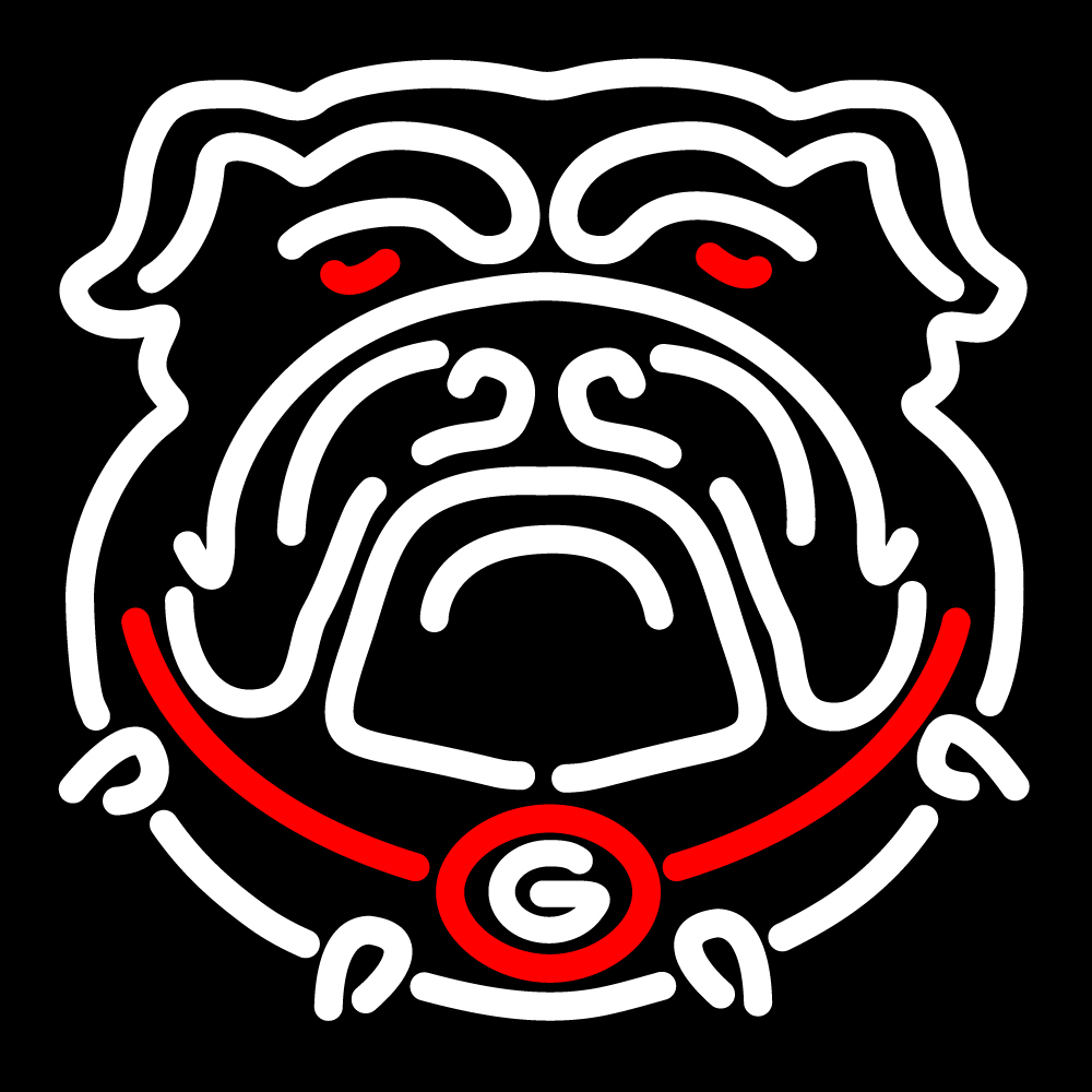 NCAA Georgia Bulldogs Logo Neon Sign - Neon