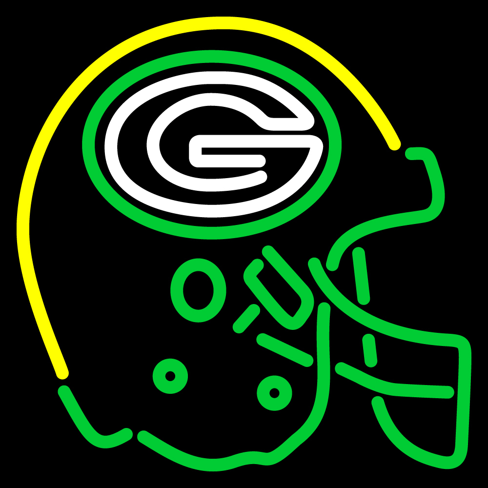 Green Bay Packers Miller Lite Helmet Neon Sign 20"x16" Beer Glass Light Lamp Bar 