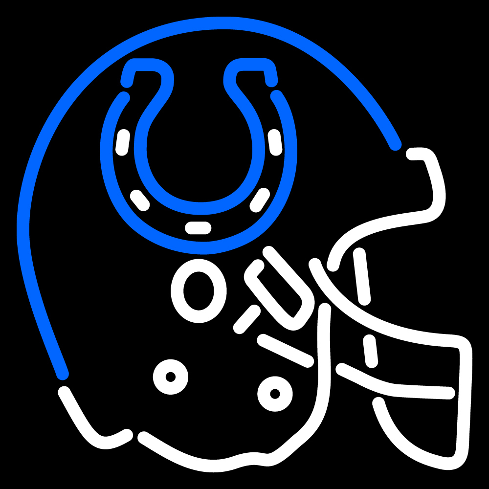 NFL Indianapolis Colts Helmet Logo Neon Sign - Neon