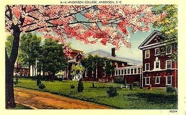 1940's Anderson College, South Carolina & Dogwoods - $6.88