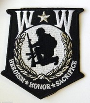 WOUNDED WARRIOR ORIGINAL CLASSIC EMBROIDERED SHIELD PATCH 3.5 X 4.1 INCHES - $5.72