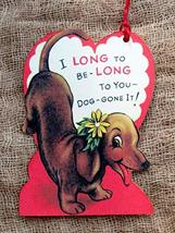 Hang Tags Retro i Long to be Your Valentine Dachshund Dog Tags Gift Tags... - $19.80