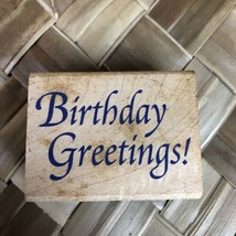 Stampcraft Happy Birthday Greetings 440E01 Classic C9 Rubber Stamp - $7.42