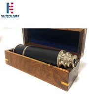 NauticalMart Marine Leather Brass Pirate Navigation With Wooden Box Nautical Gif