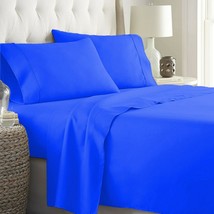 Hotel Bedding 1000 TC OR 1200 TC 100% Cotton Royal Blue Solid Select Item - $23.48+