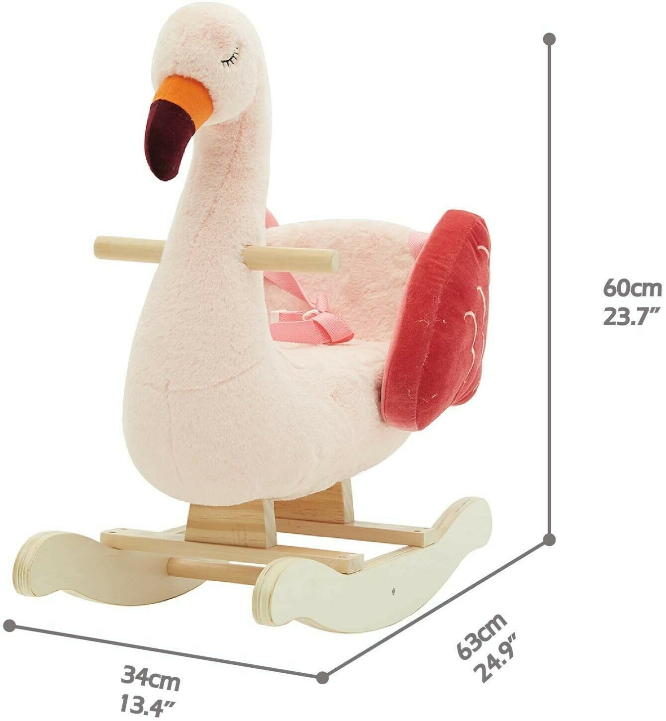 labebe Baby Rocking Horse - Flamingo Baby Plush Rocker Toys, Plush ...