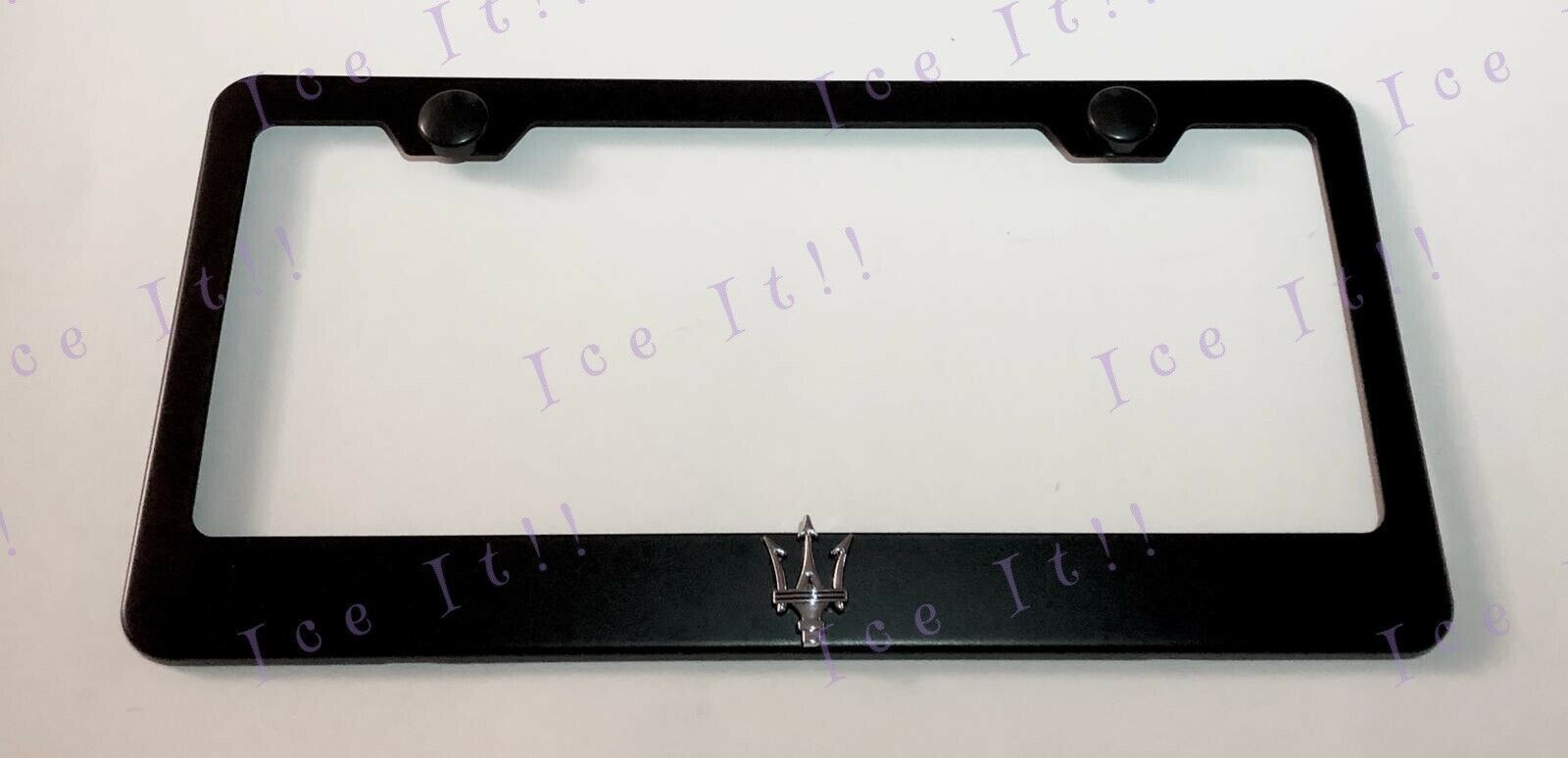 Maserati Ghibli 3D Emblem Metal Black Stainless Steel License Plate