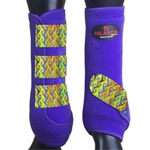 Hilason Horse Medicine Sports Boots Rear Hind Leg Purple U-NBOW - $65.99