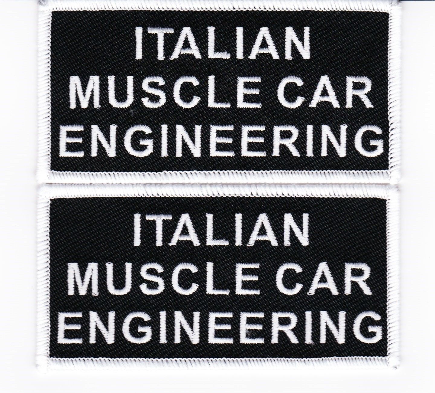 ITALIAN MUSCLE CAR ENGINEERING SEW//PATCH FERRARI LAMBORGHINI EMBROIDERED