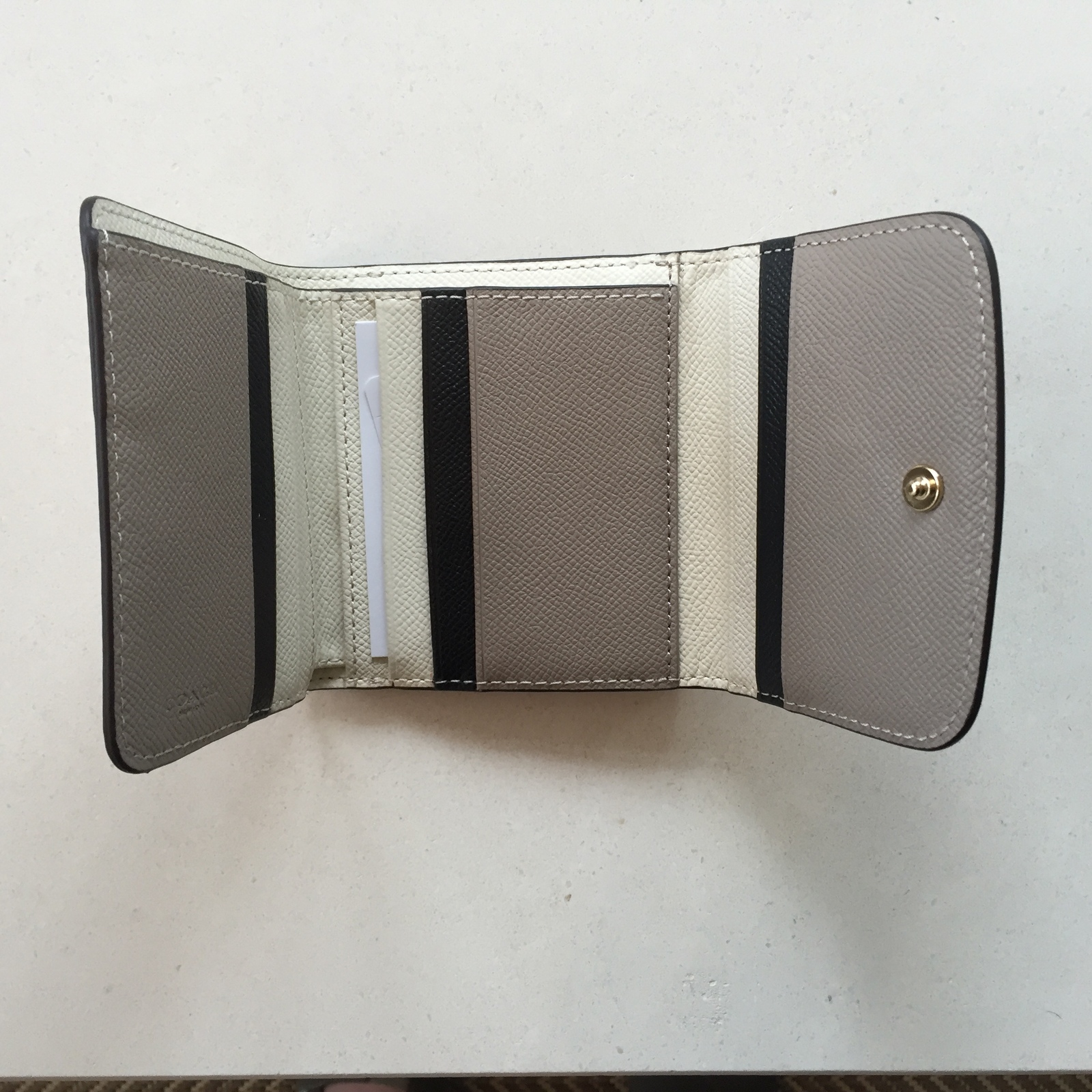 grey birch coach wallet