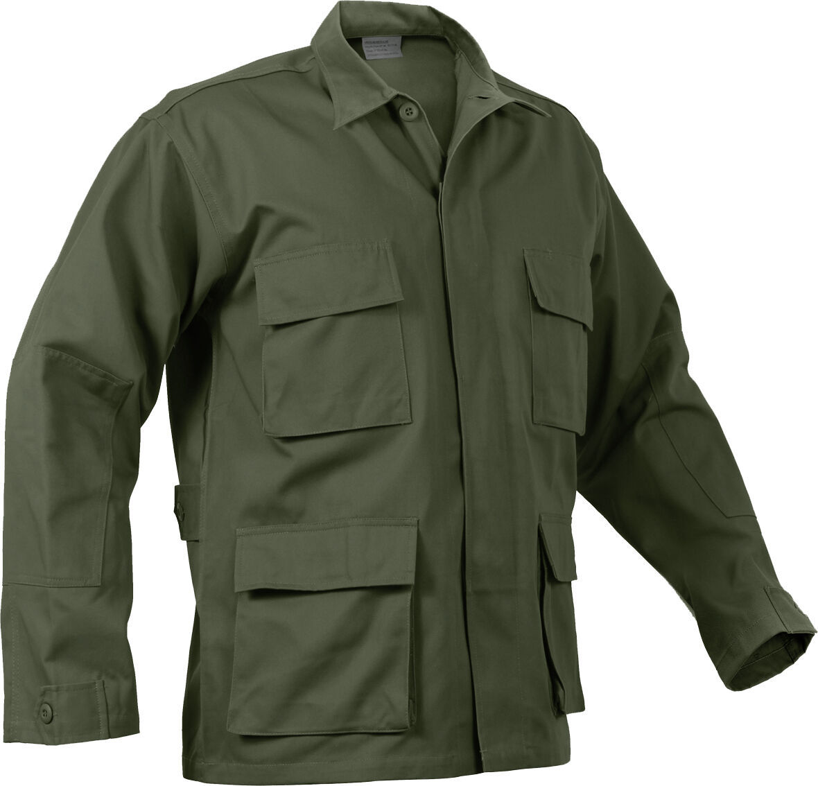 Mens Olive Drab Long Sleeve Military BDU Shirt Coat Uniform Army ...