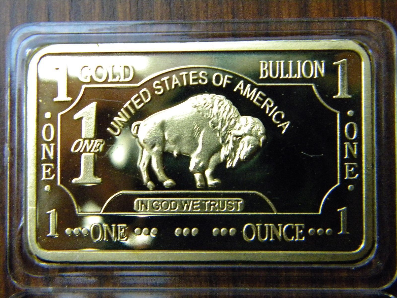 1 OZ Gold Bar American Buffalo 100 Mills .999 Fine Gold Bullion - Bars ...