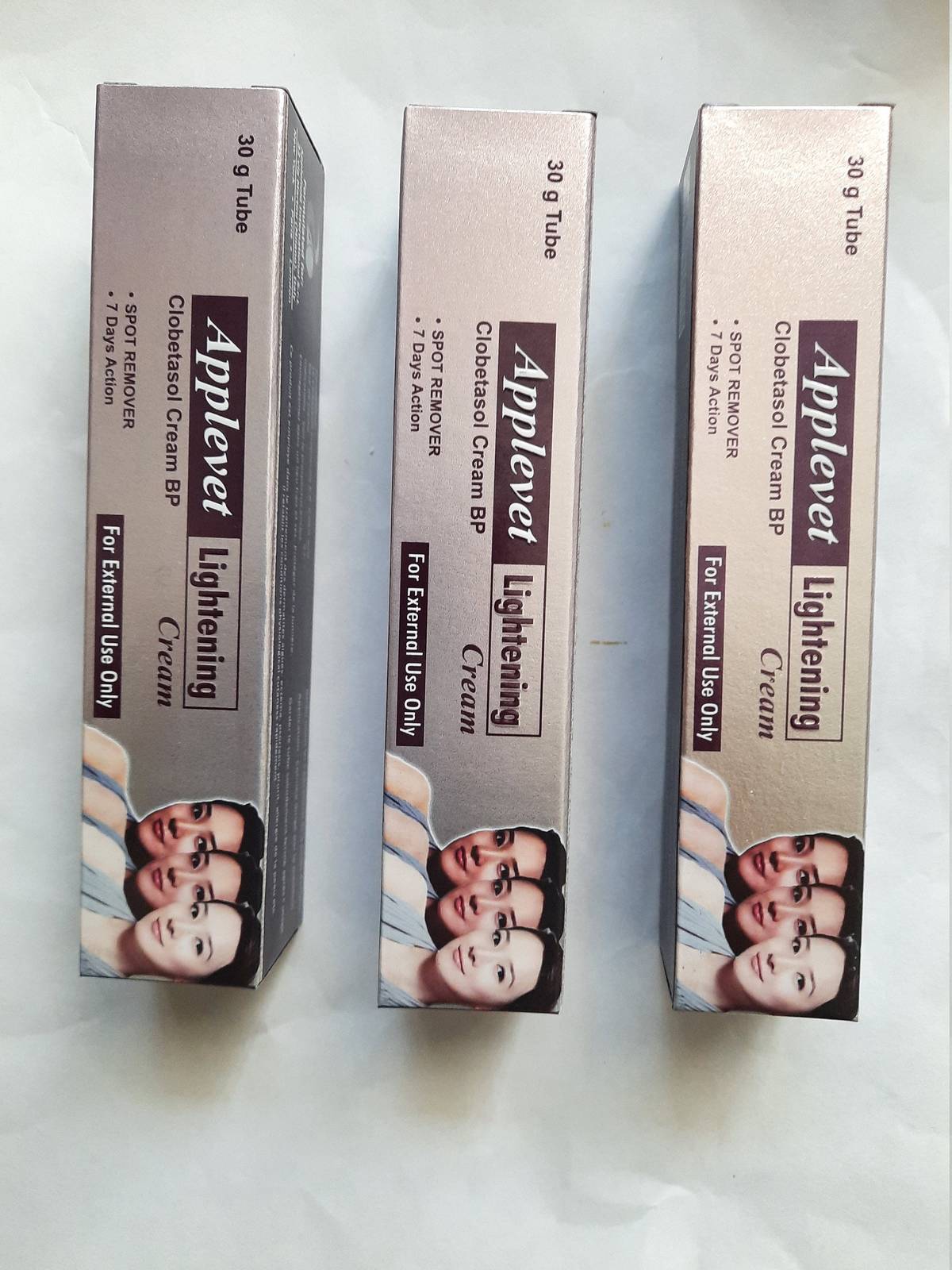 3 packs applevet facial tube cream