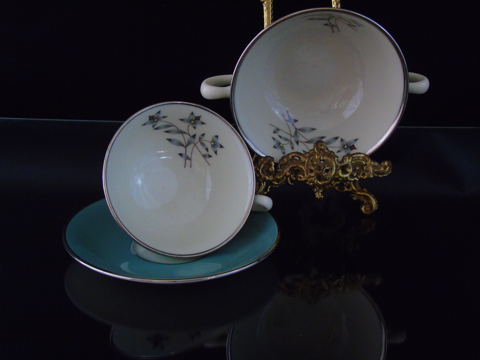 3 Pieces Vintage Lenox Porcelain China Discontinued Kingsley Pattern X