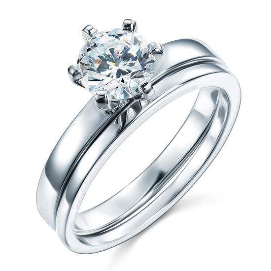 Engagement Sterling 925 Silver Ring Set SWAROVSKI ZIRCONIA Created Diamond