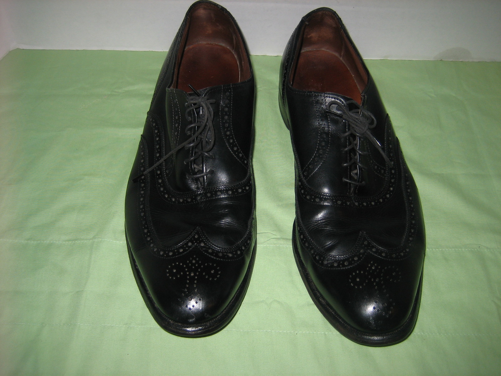 ALLEN EDMONDS 'CHESTER' Black Leather Oxford Wing-Tip Dress Shoes, Size ...