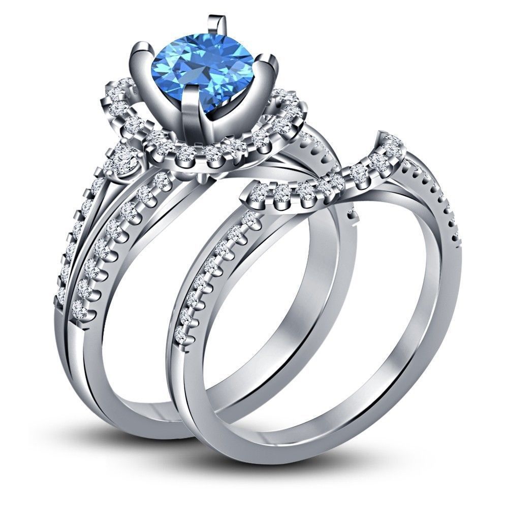 14k white gold finish 925 silver disney princess cinderella engagement ring set