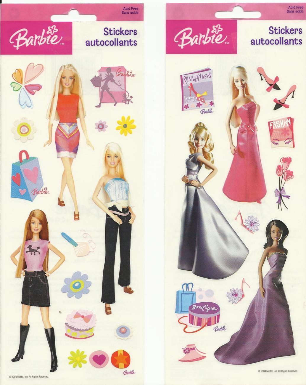 barbie fashion sticker stylist