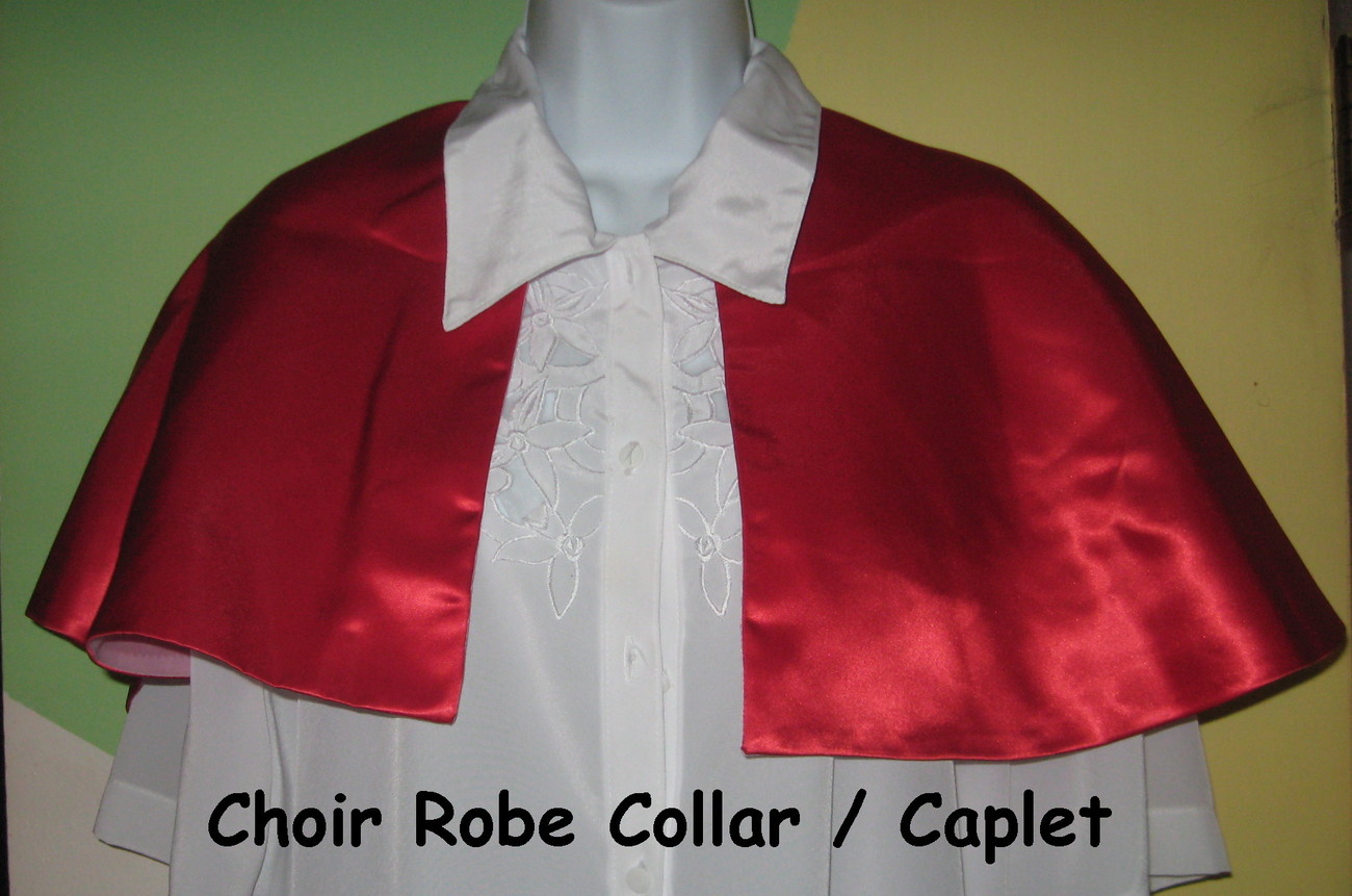 Choir Robe Collar 9 Red child cape USA Handcrafted theater community