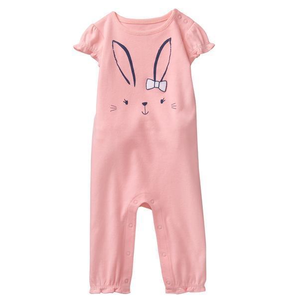 NWT Easter Bunny Rabbit Baby Girls Sleeveless Ruffle Romper Jumpsuit /& Headband