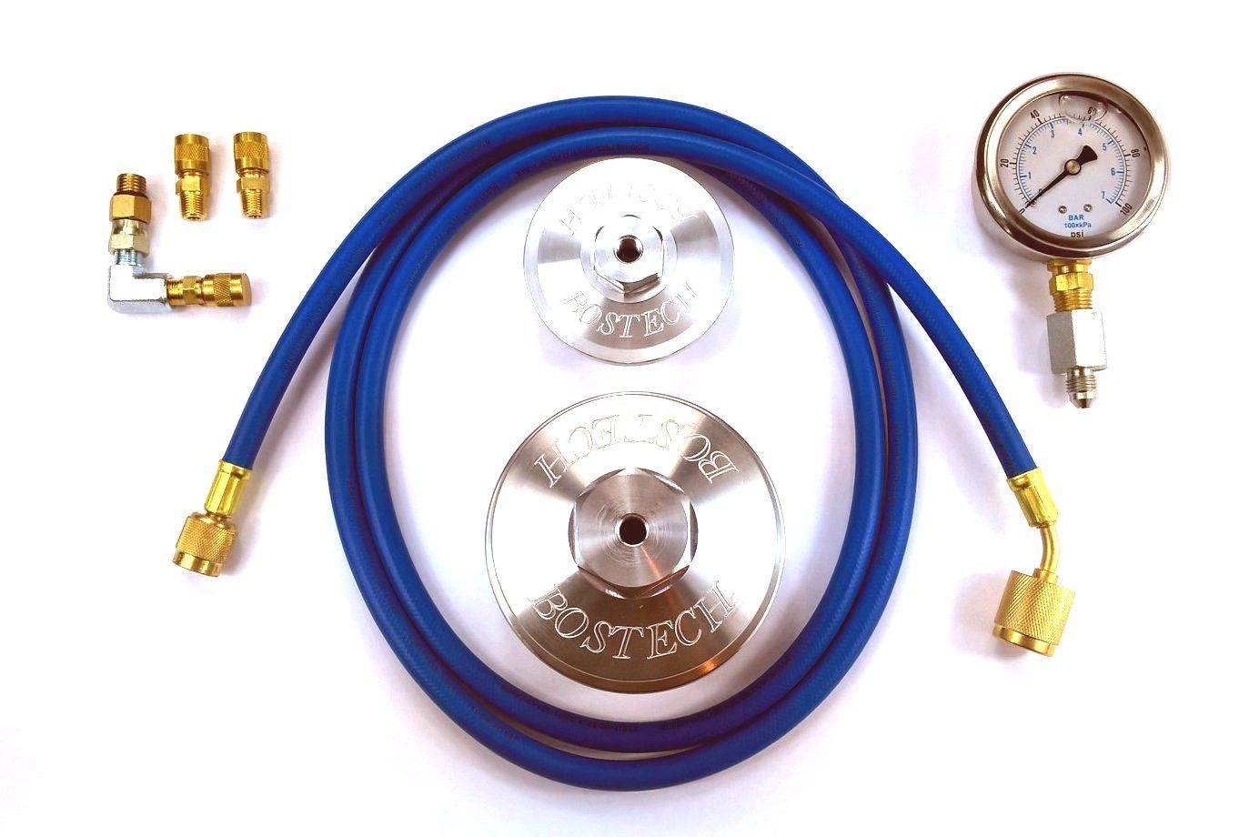 Billet Oil/Fuel Filter Caps w/Oil & Fuel Pressure TesterFord 6.0L/7.3L