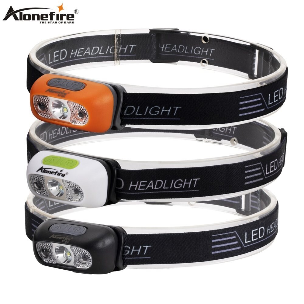 AloneFire MT-B02 Induction led head lamp CREE XPE headlamp USB Headlight waterpr