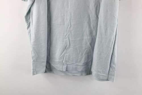Eddie Bauer Mens Large Faded Island Wash Blank Pocket T-Shirt Light Blue Cotton