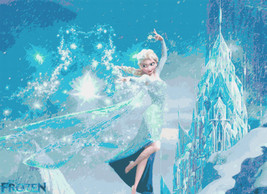 counted cross stitch pattern Elsa and the castle frozen 496*360 stitches... - $3.99