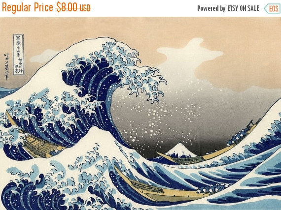 Counted Cross Stitch Kanagawa Hokusai great wave 386 x 266 stitches BN1109