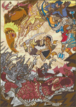 counted Cross Stitch pattern WoW and Lotr Stained Glass 331*463 stitches... - $3.99