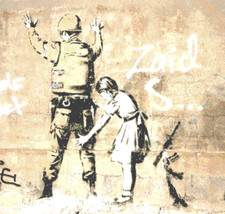Counted Cross pattern Stitch  Banksy wall of palestine 19.71"X18.71" L1011 - $3.99