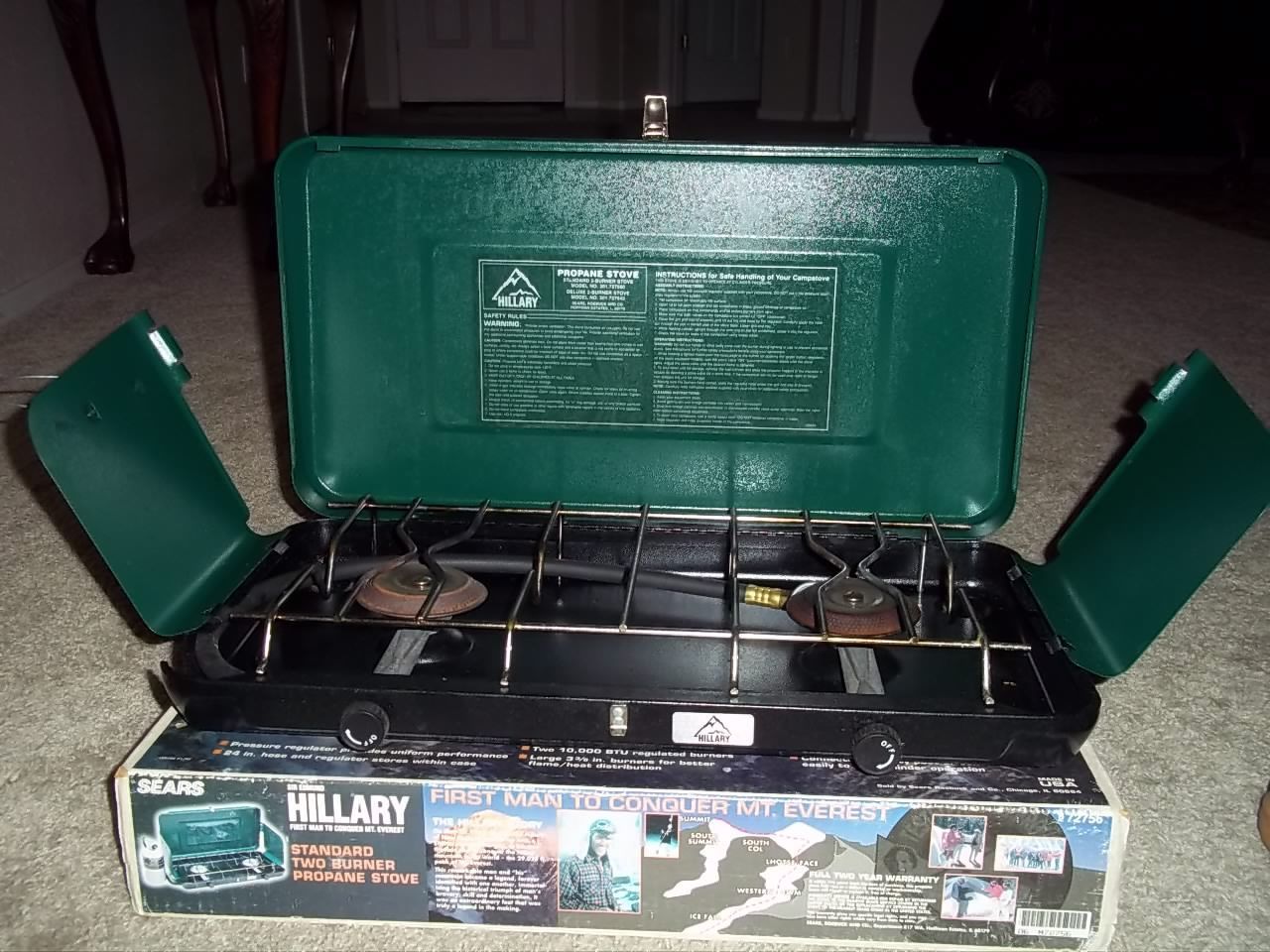Vintage Sears Sir Edmund Hillary Two Burner Propane Stove 672754