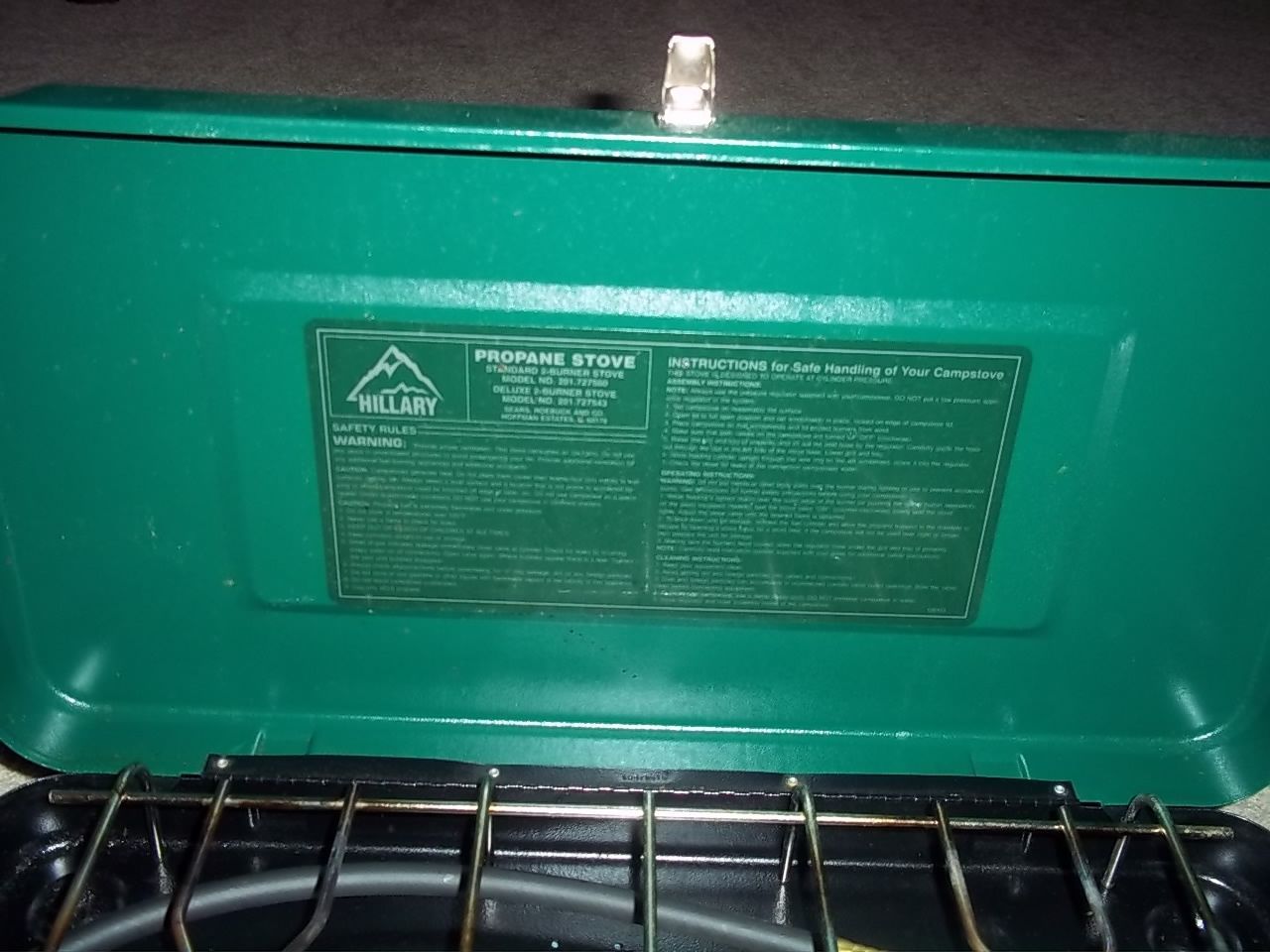 Vintage Sears Sir Edmund Hillary Two Burner Propane Stove 672754 * MADE IN USA Other Camping