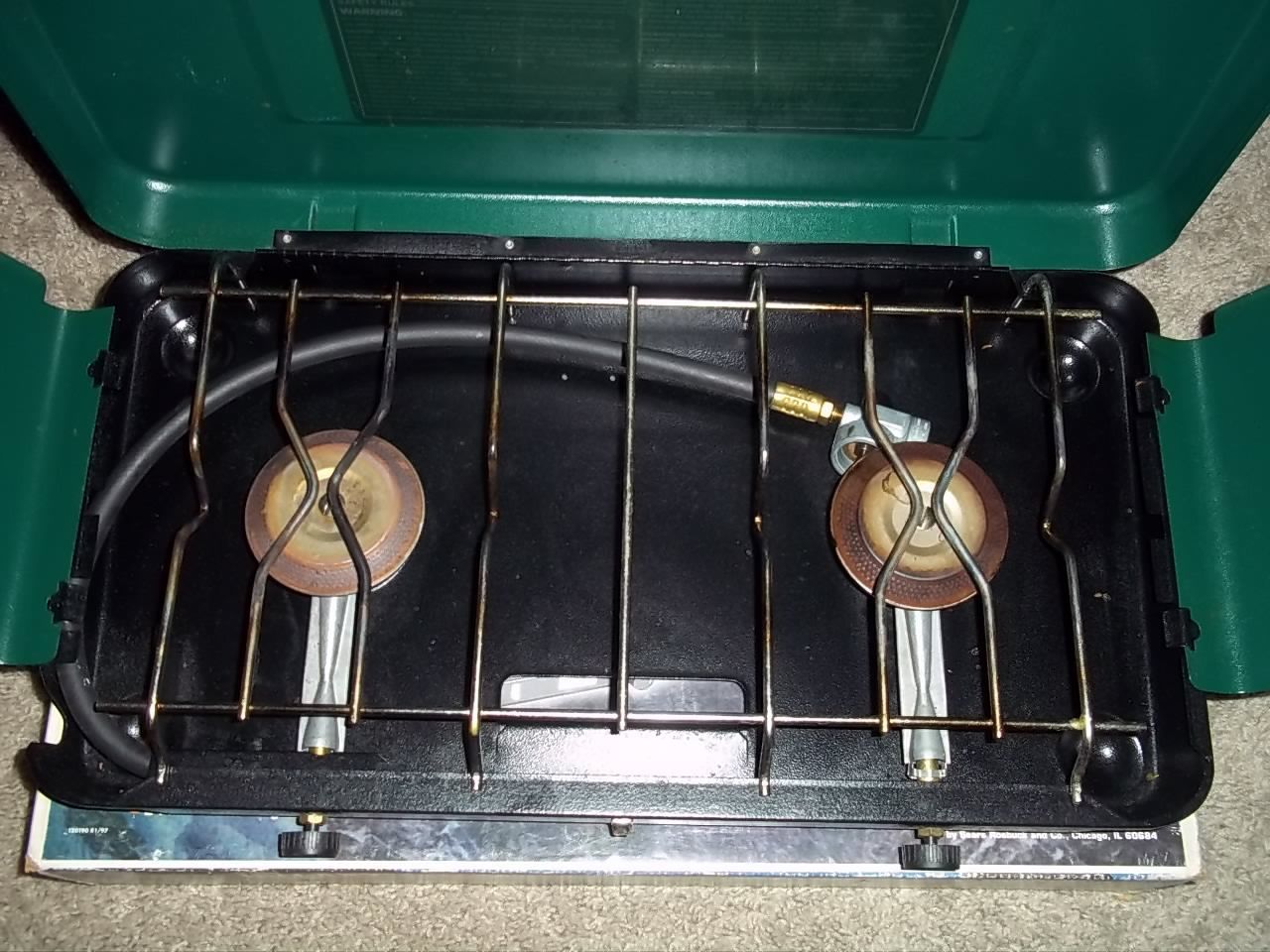 Vintage Sears Sir Edmund Hillary Two Burner Propane Stove 672754 * MADE IN USA Other Camping