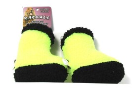 2 Count Coastal Pet Rascals Soothes Cuddle Me Squeaky Lime 6" Fleece Boots