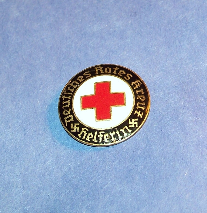 ORIGINAL WW2 DRK GERMAN RED CROSS HELPER BROOCH / BADGE (MISSING PIN ...