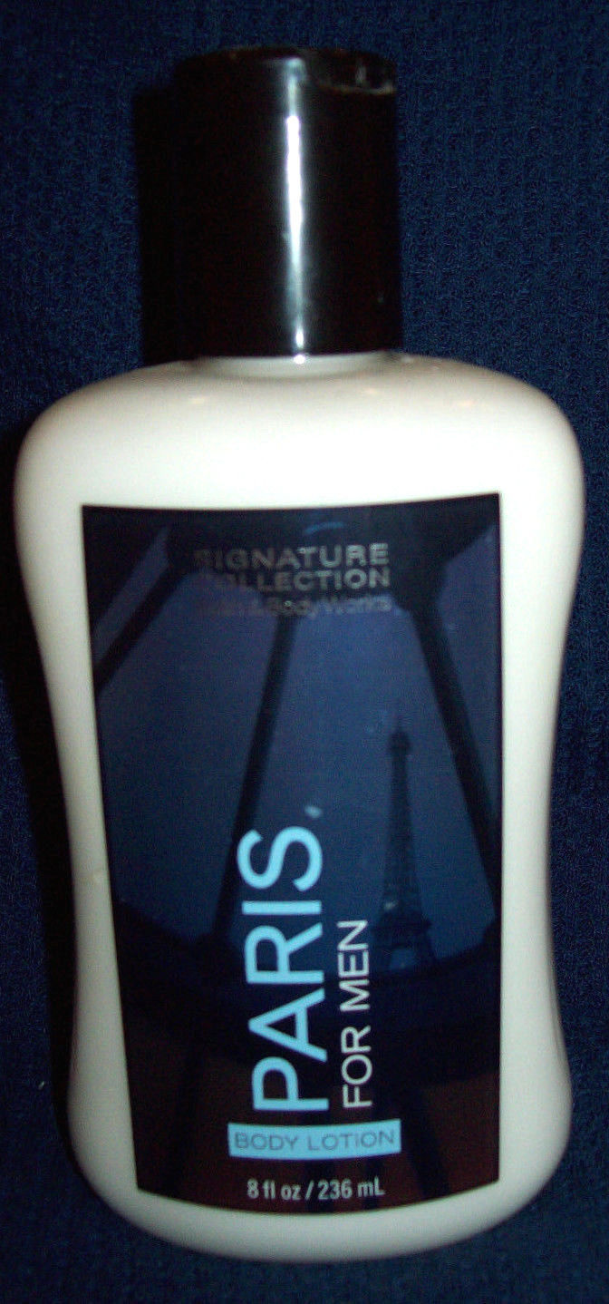 BATH AND BODY WORKS PARIS FOR MEN Cologne BODY LOTION 8 OZ. Fragrance HUGE NEW Men