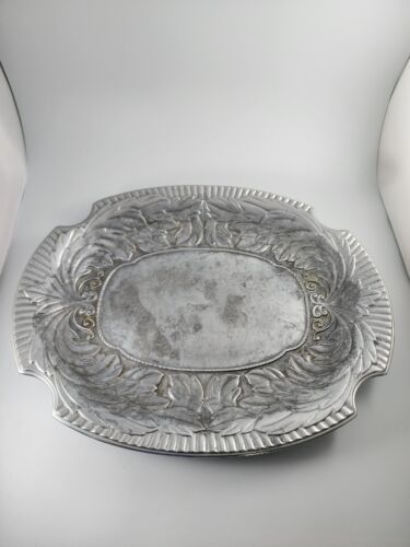 Wilton Armetale Large Platter Acanthus Leaves 19" Oval #373554 cook and serve - $39.59