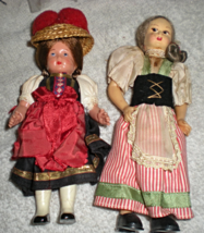 European Dresed Hard Plastic Vintage Dolls Lot of 2 - $7.90