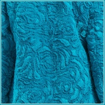 Retro Big Lapel Blue Rose Print Cut Faux Fur Long Trench Coat with Pockets image 6