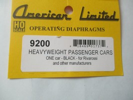 American Limited # 9200 Heavyweight Passenger Car Black Diaphragms HO-Scale image 2