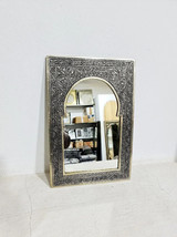 Small Brass Wall Mirror Vintage Styl  Brass Mirror Hanging Mirror Mini M... - $36.93+